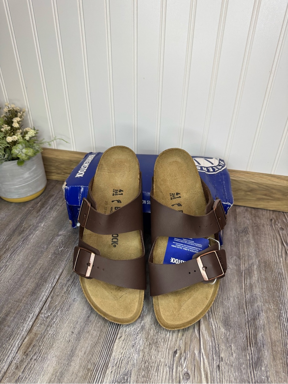Women’s Brown Double-Buckle Comfort Sandals